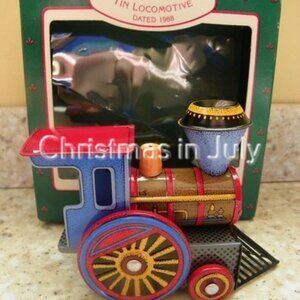Hallmark 1988 Tin Locomotive Train Series Christmas Ornament